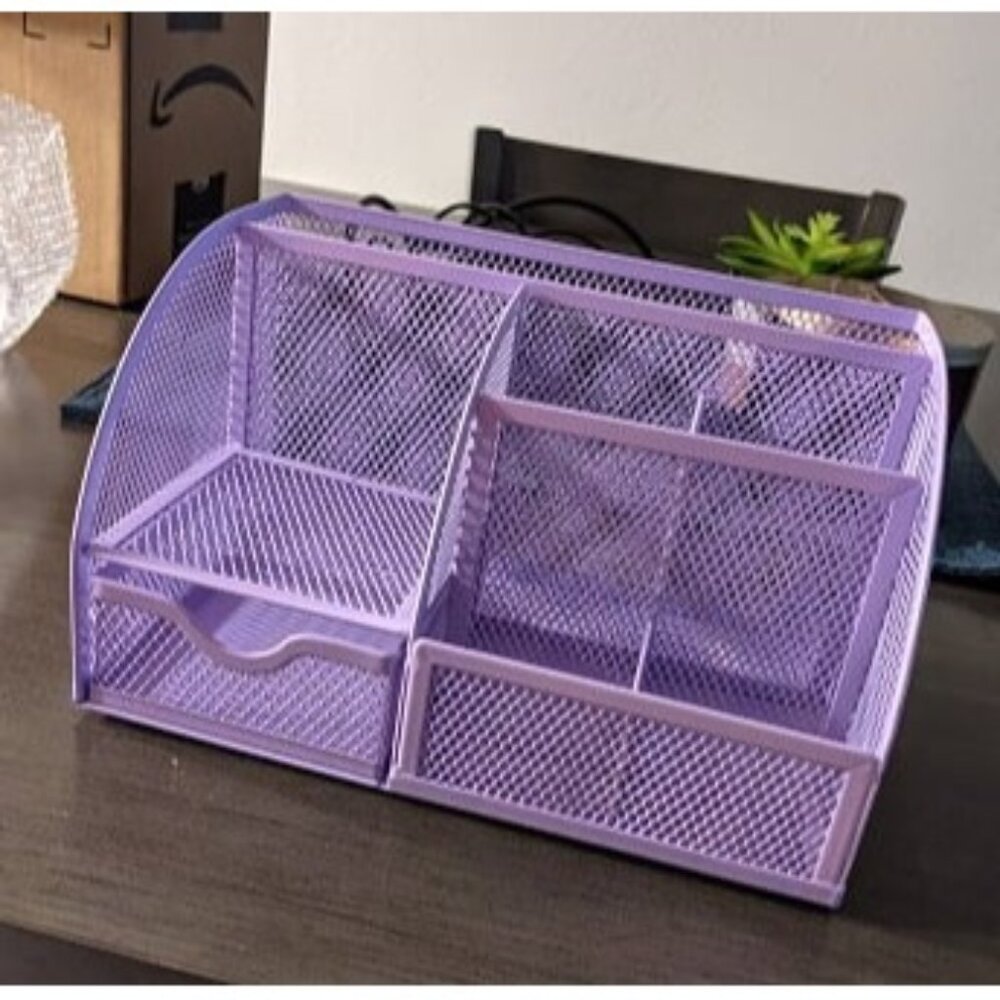 New Mesh Desk Organizer Office with 7 Compartments + Drawer/Desk Tidy Candy